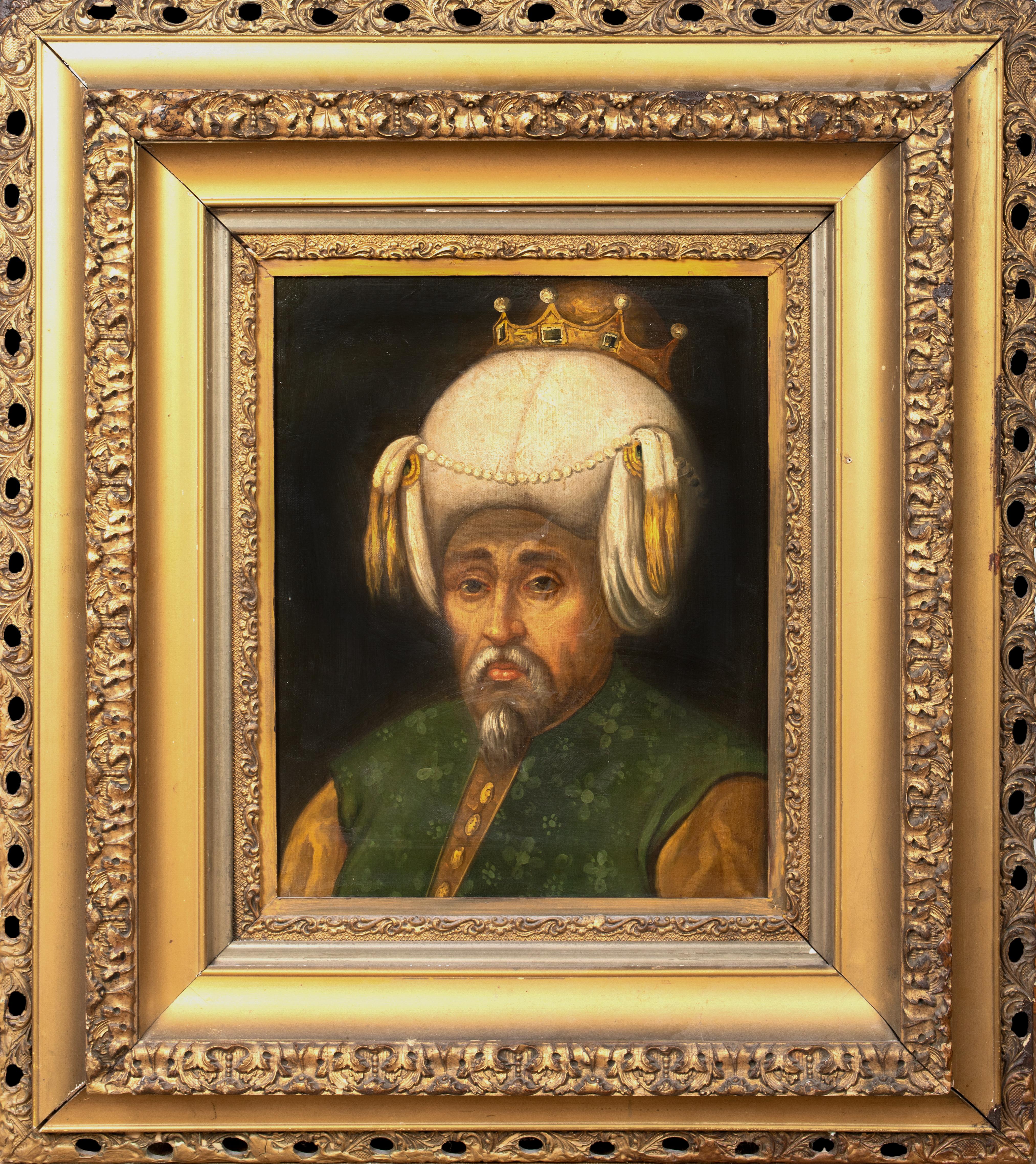 Portrait Painting Paolo Veronese - Portrait d'O Osman I (1254-1323), 17ème siècle  Suivi de PAOLO VERONESE (