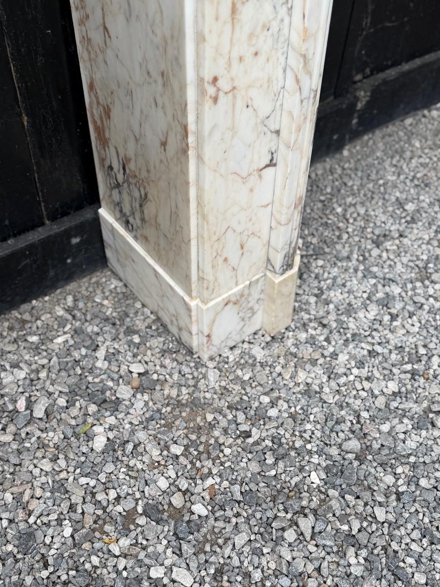 19th Century Paonazzo marble fireplace, circa 1900 For Sale