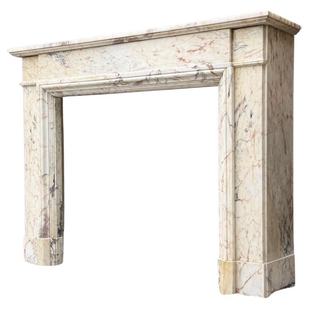 Paonazzo marble fireplace, circa 1900 For Sale