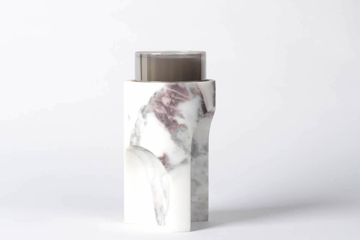 Paonazzo Pavo Candleholder by oOumm
Dimensions: Ø 129 x H 200 mm
Materials: Marble 


Marble available:
Marquina
Grey St laurent
Portoro
Paonazzo
Calacatta


oOumm is a home fragrance brand developed through a unique concept celebrating