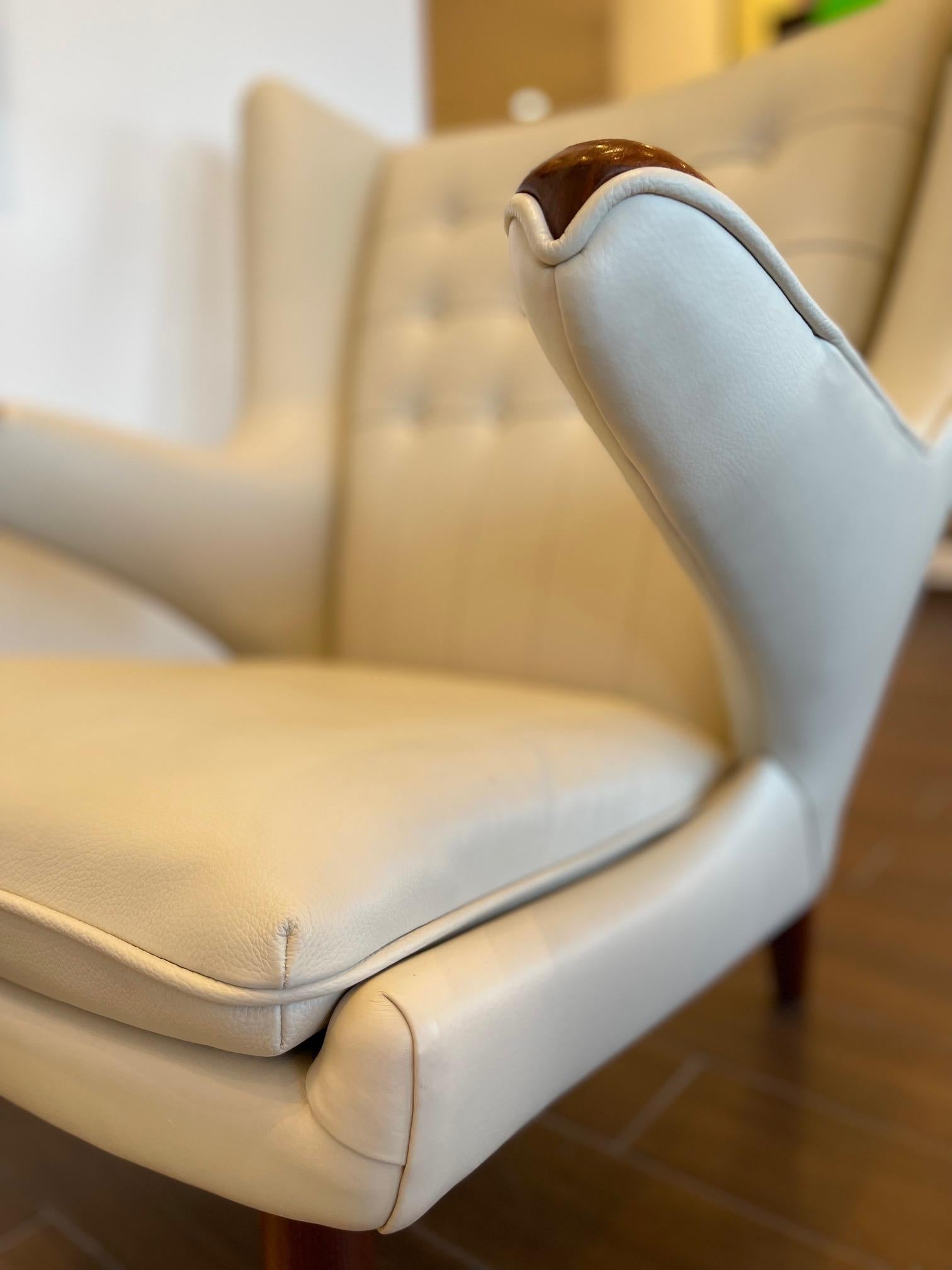 Danish Papa Bear Chair and Footstool For Sale