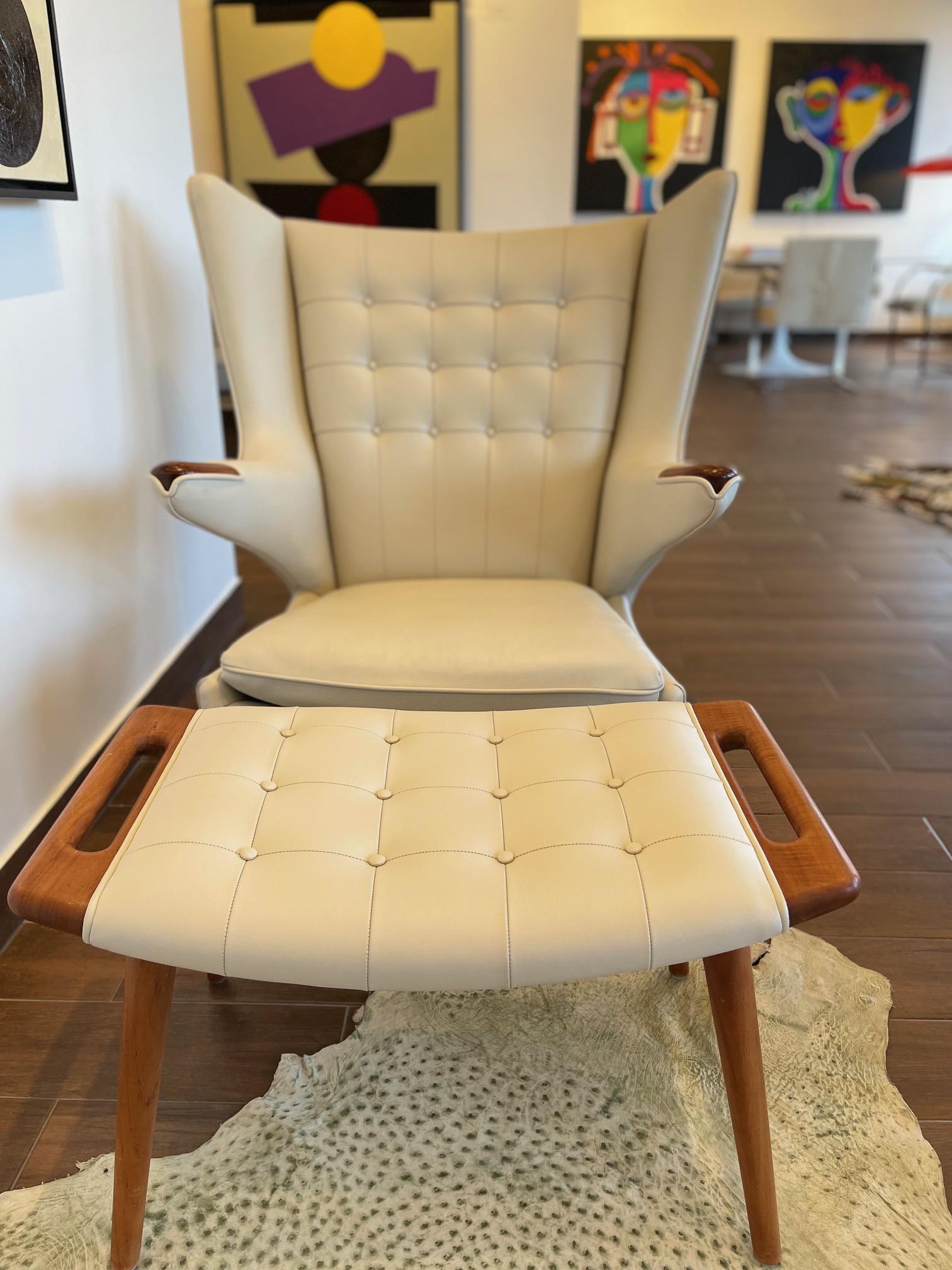 Mid-20th Century Papa Bear Chair and Footstool For Sale