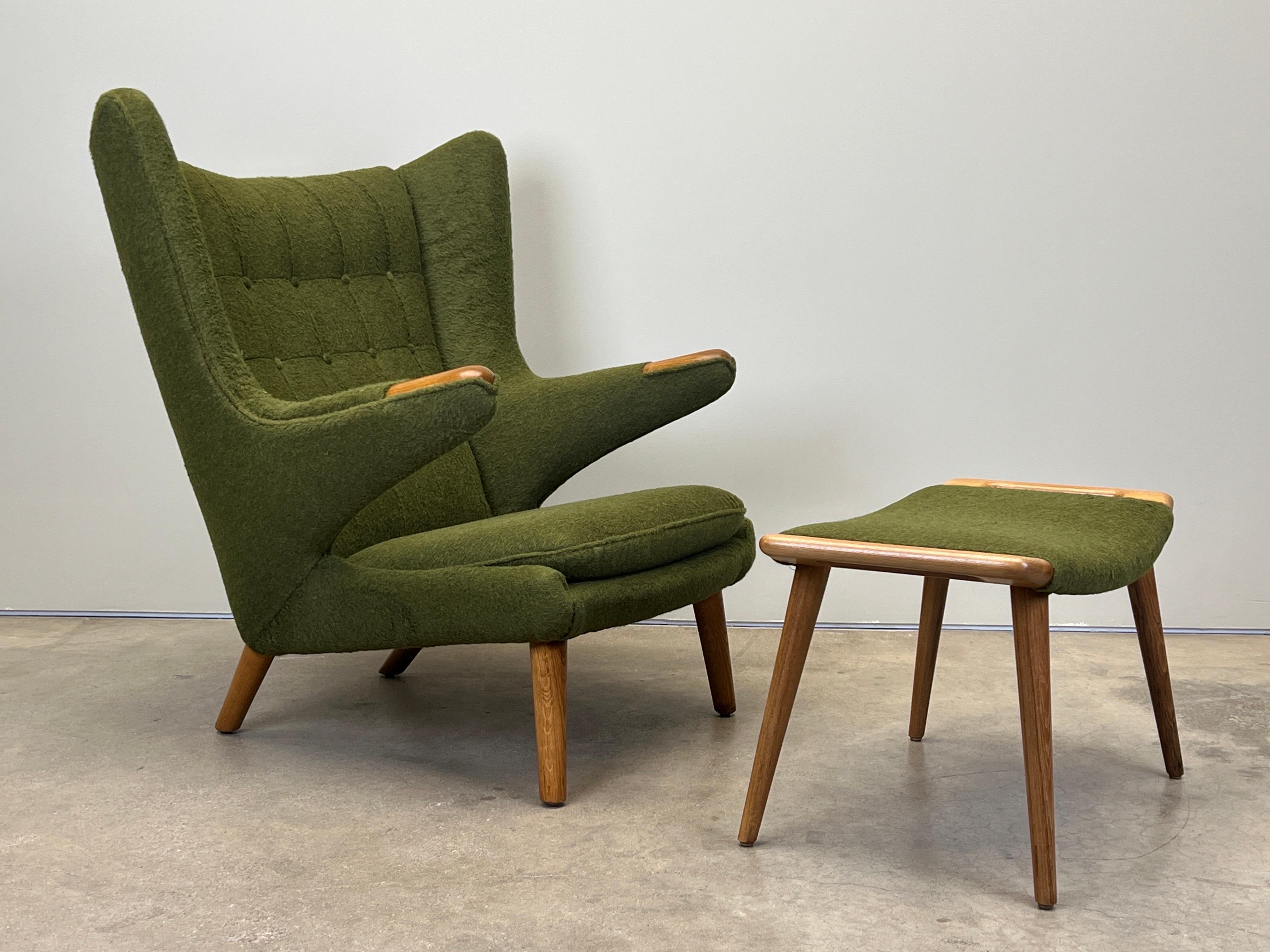 Papa Bear Chair and Ottoman by Hans Wegner for A.P Stolen For Sale 11