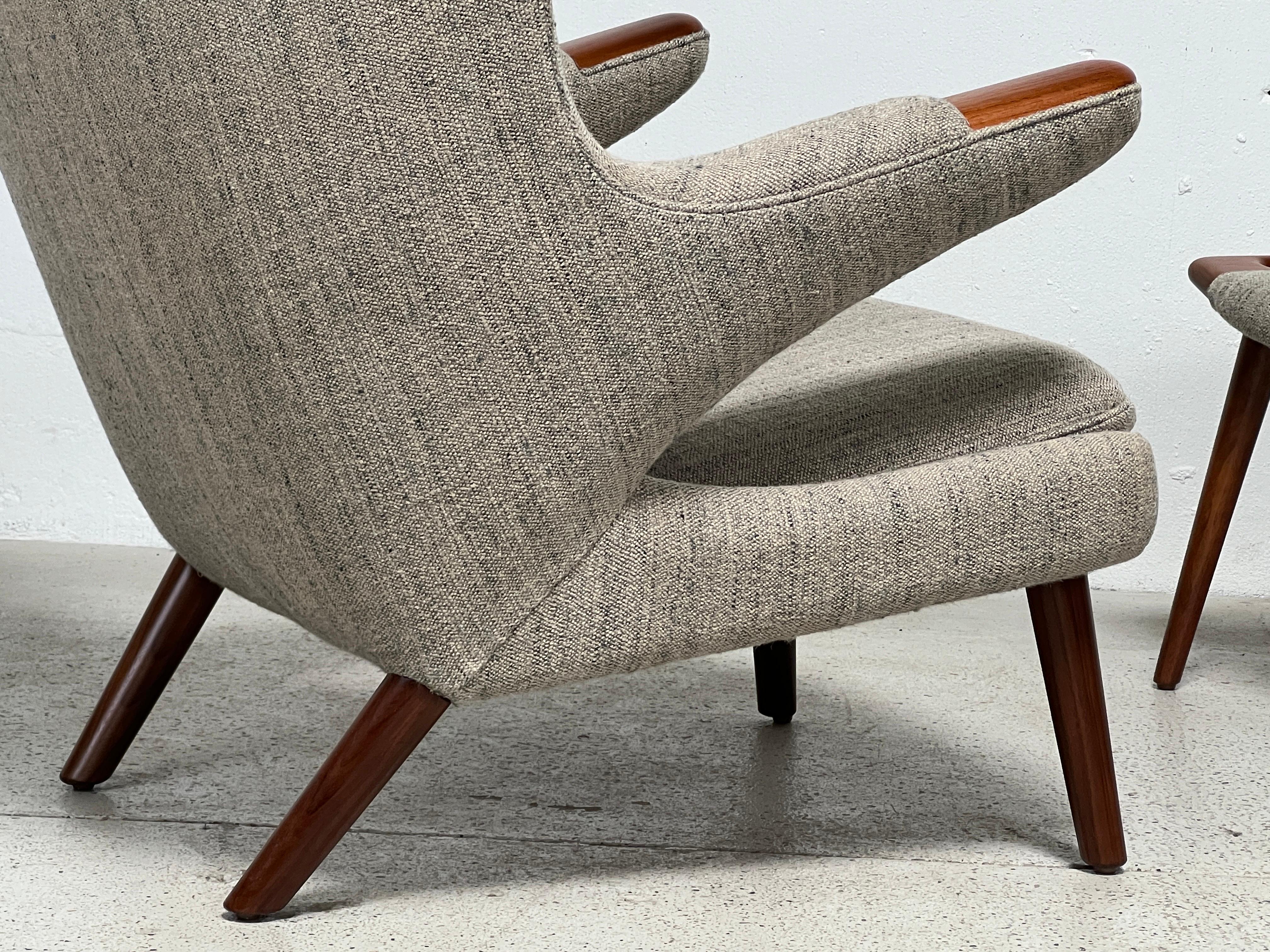 Papa-Bär-Stuhl und Ottomane von Hans Wegner für A.P Stolen im Angebot 14