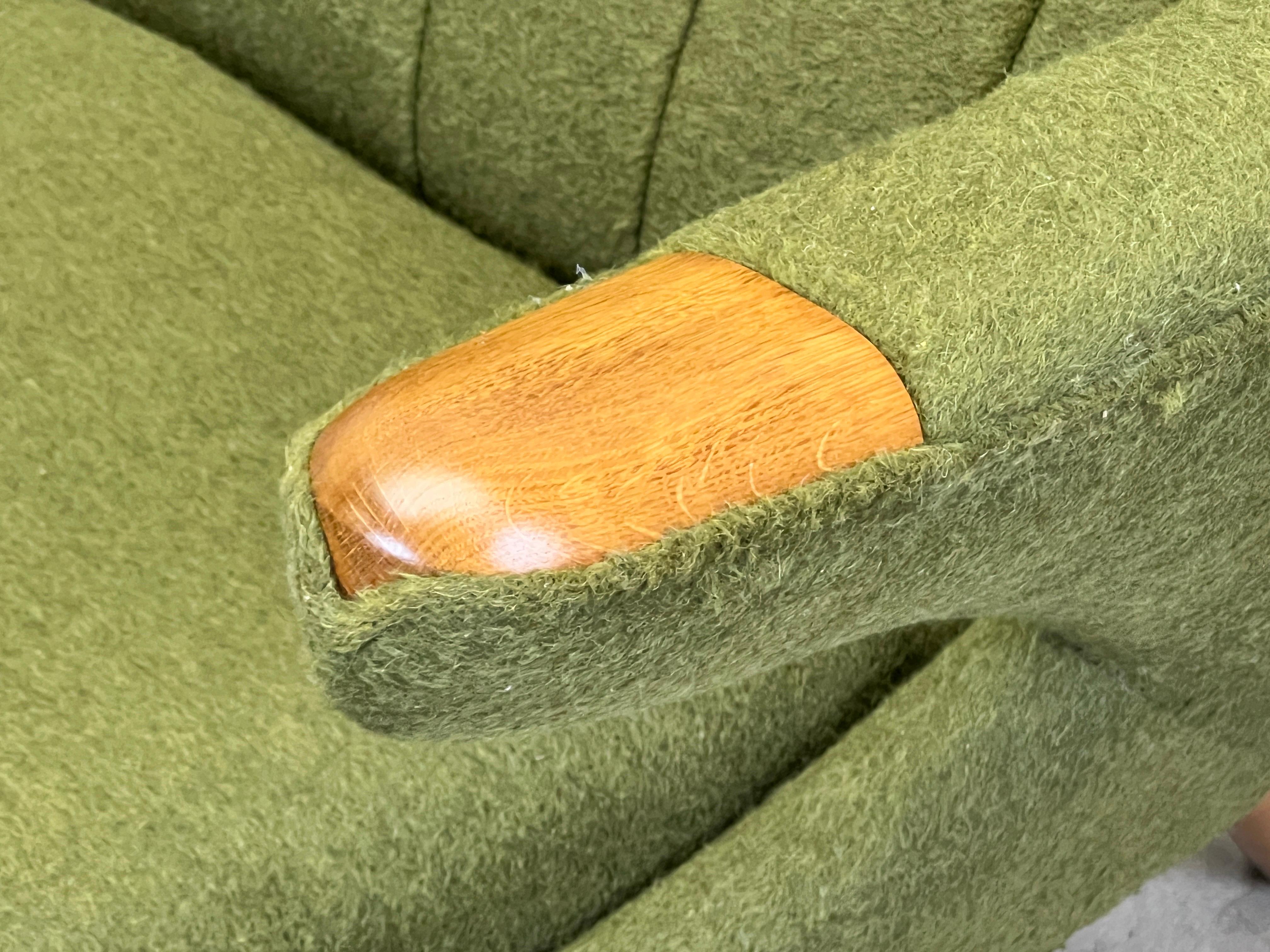 Oak Papa Bear Chair and Ottoman by Hans Wegner for A.P Stolen For Sale