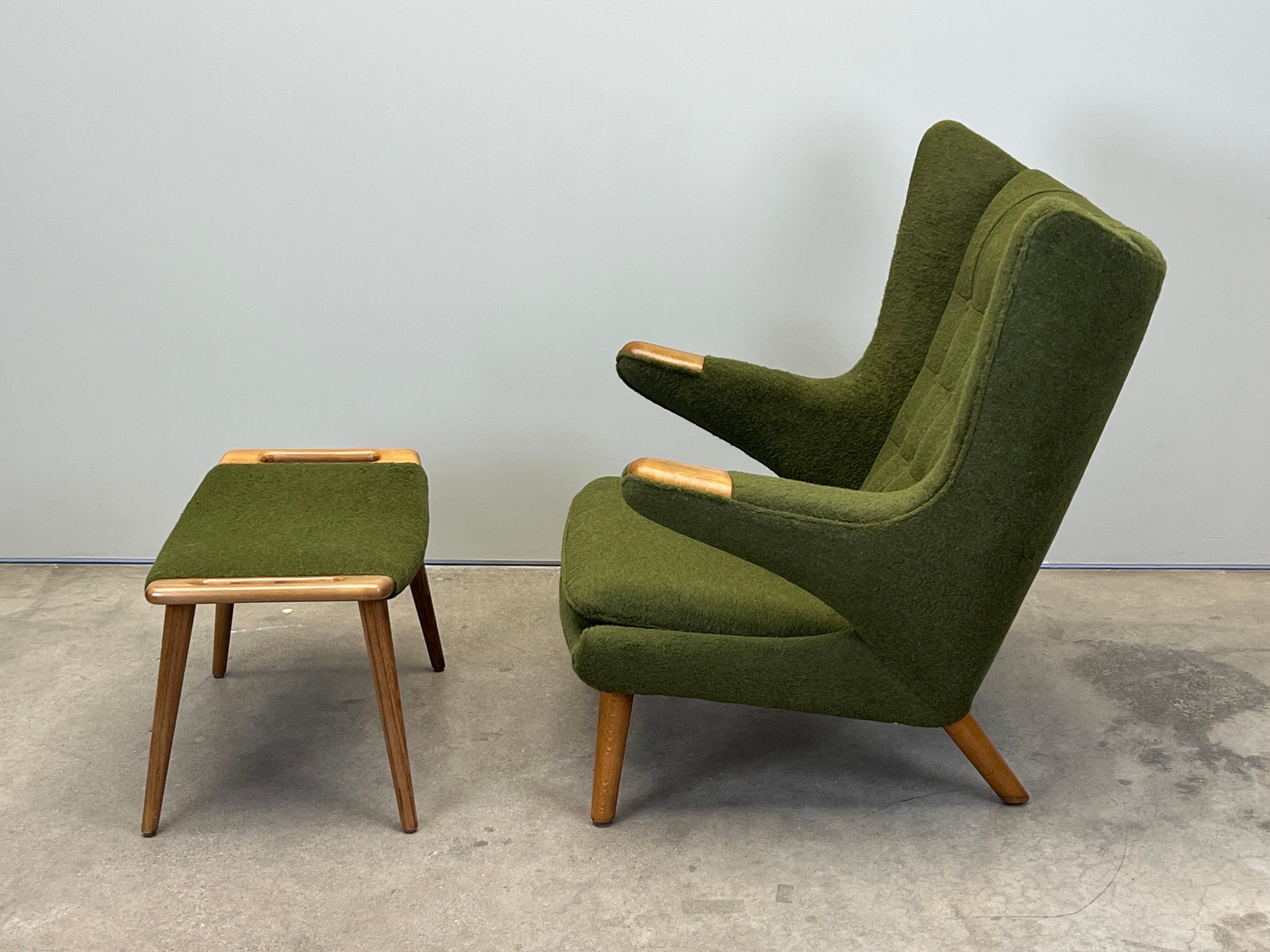 Papa Bear Chair and Ottoman by Hans Wegner for A.P Stolen For Sale 1