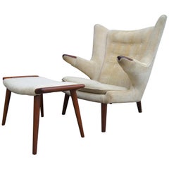 Papa Bear Chair and Ottoman by Hans Wegner for A.P. Stolen