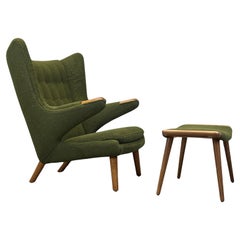 Papa Bear Chair and Ottoman by Hans Wegner for A.P Stolen