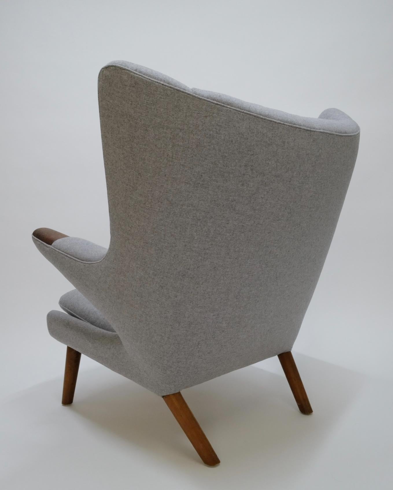 Danish Papa Bear Chair and Ottoman by Hans Wegner For Sale