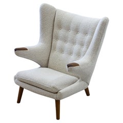 "Papa bear" chair by Hans J. Wegner, Denmark, AP-stolen. 1950s, oak and wool