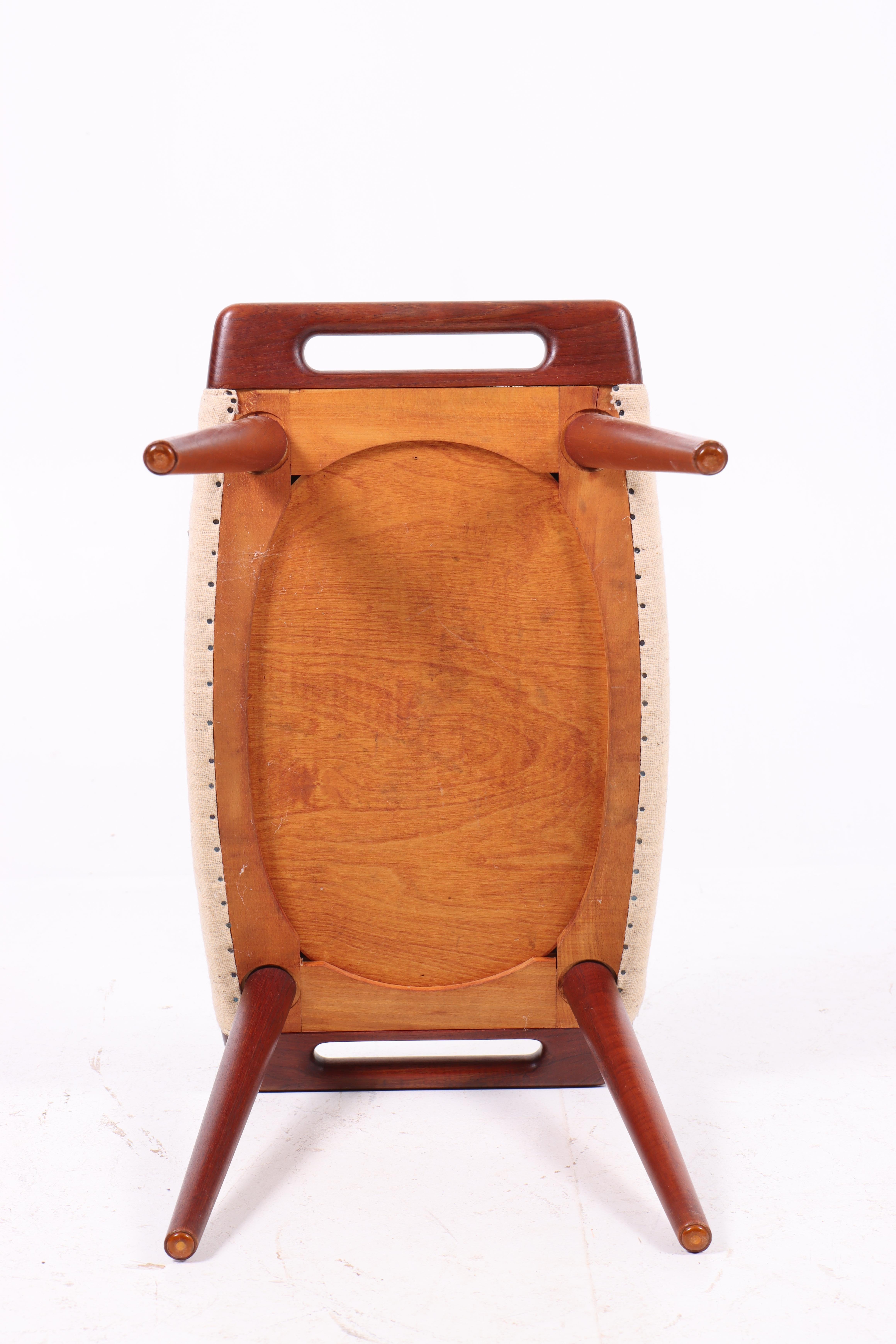 Metà XX secolo Sgabello Papa Bear in teak di Hans J. Wegner, anni '60 in vendita
