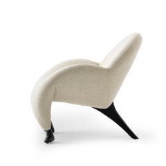 Papageno Chair by Leolux Upholstered in Bouclé Fabric 'Monza 00'