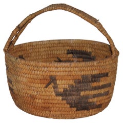 Papago American Indian Handled Basket