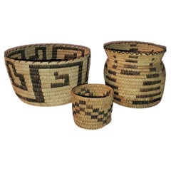 Vintage Papago Indian Baskets, Collection 3