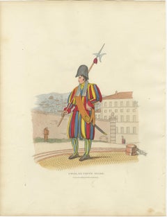 Papal Swiss Guard & Pioneer, Vatican Military Costumes – Polidori c.1820