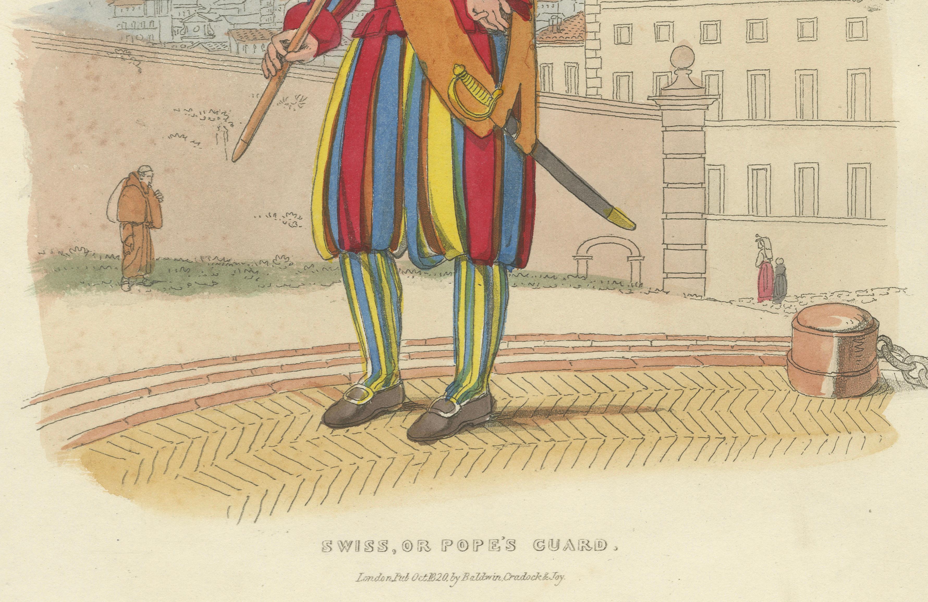 Papal Swiss Guard & Pioneer, Vatican Military Costumes – Polidori c.1820