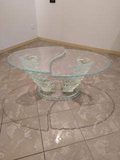 Mesa de centro "Papale" de cristal de Murano  Hand Made, Grabado  por Fratelli Tosi