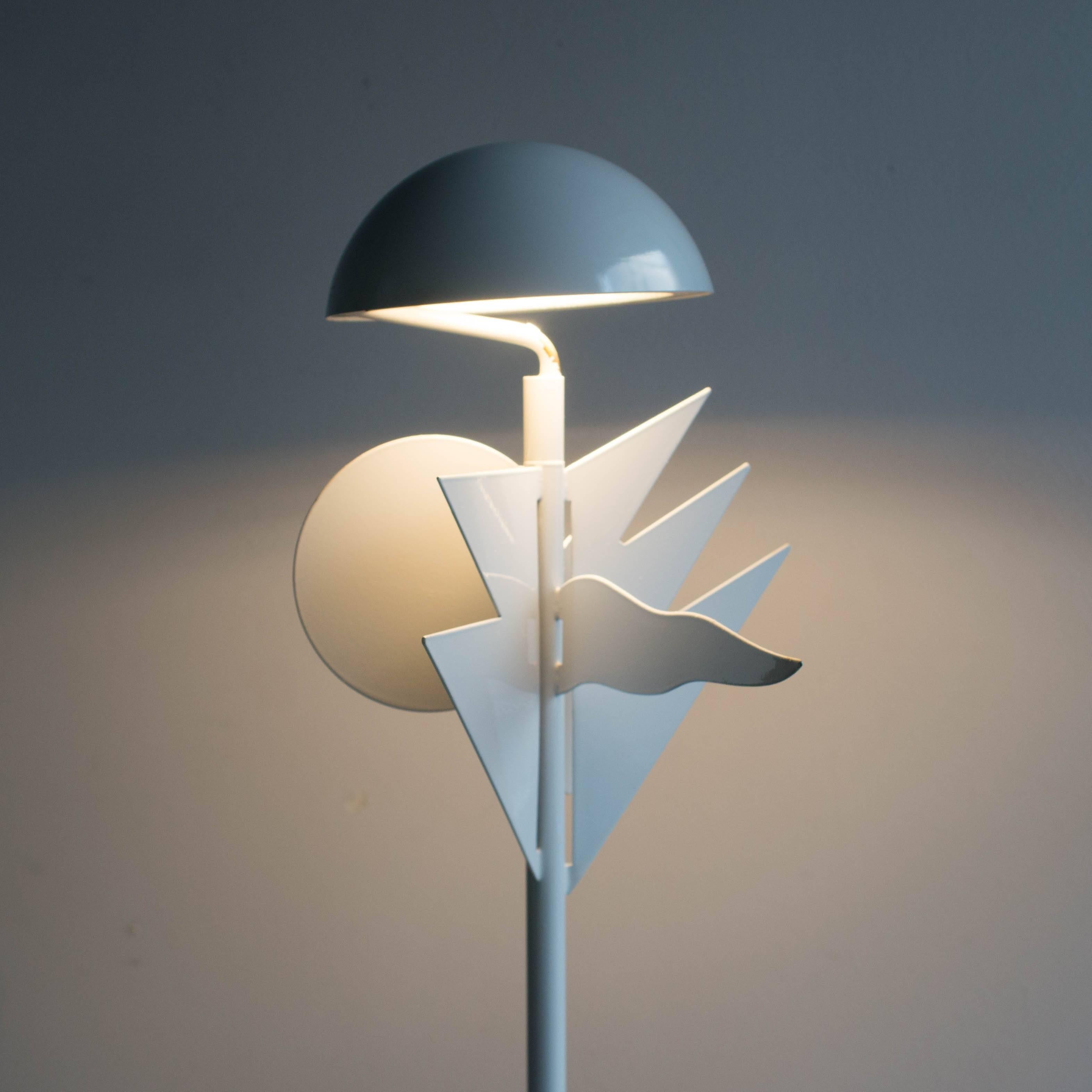Metal Papalina Table Lamp Alessandro Mendini Eleusi, 1983 Alchimia Post Modern
