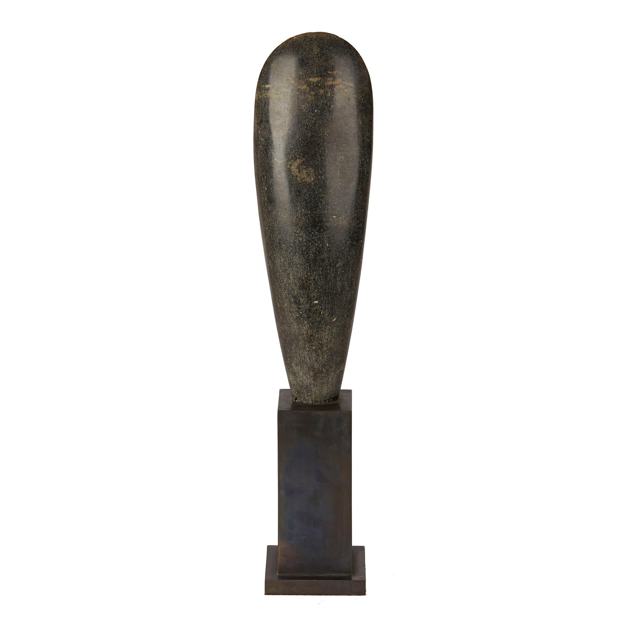 Stone Papau New Guinea Sentani Mounted Nephrite Axe, Early 20th Century For Sale