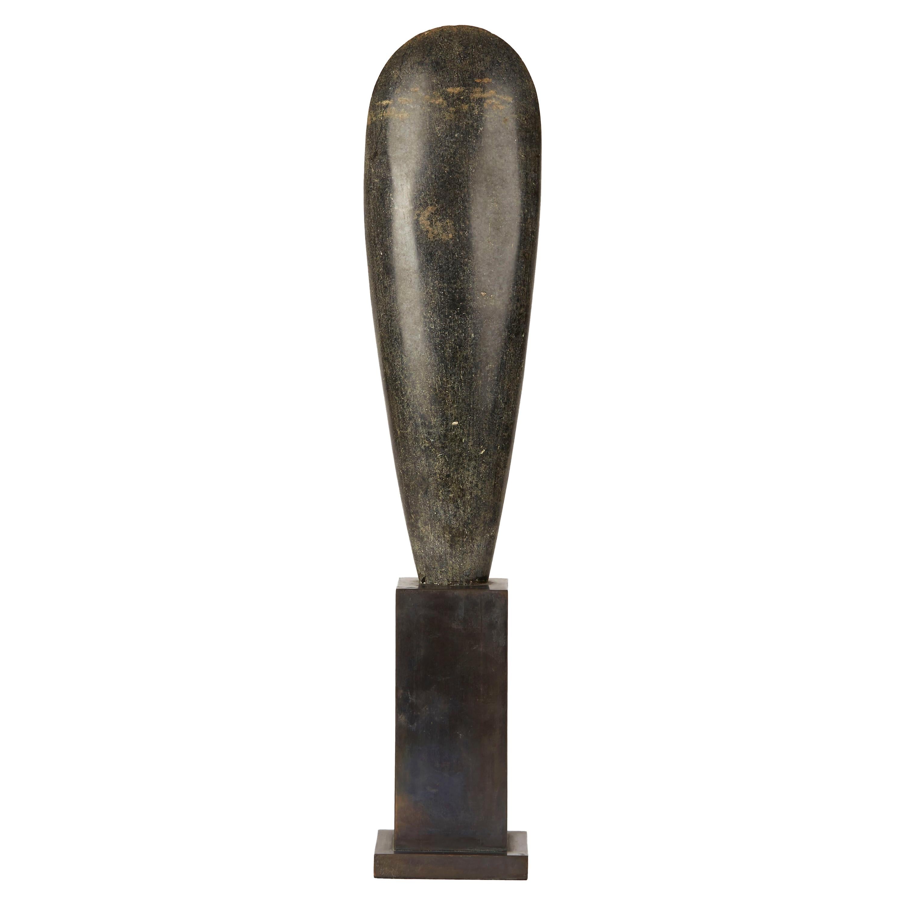 Hacha de nefrita montada Sentani de Papúa Nueva Guinea, principios del siglo XX