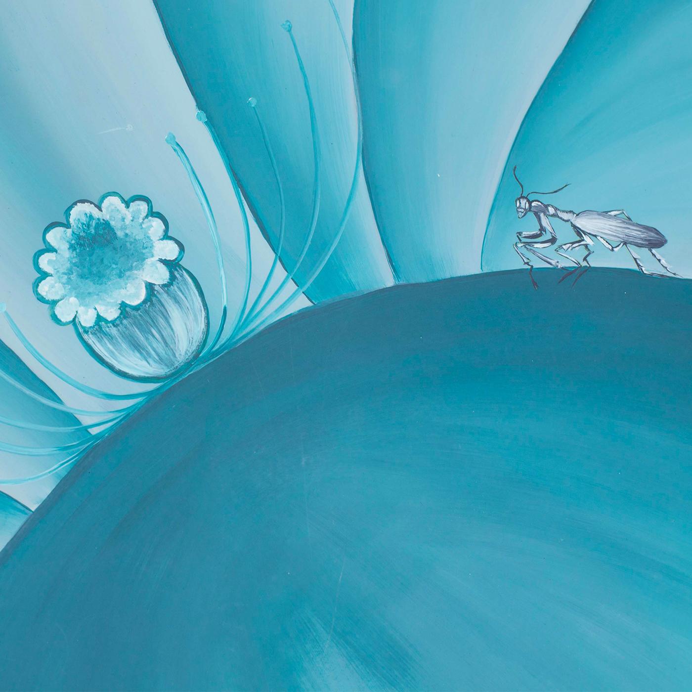 Papaver Somniferum Caelestis Dining Table by Victoria Episcopo For Sale