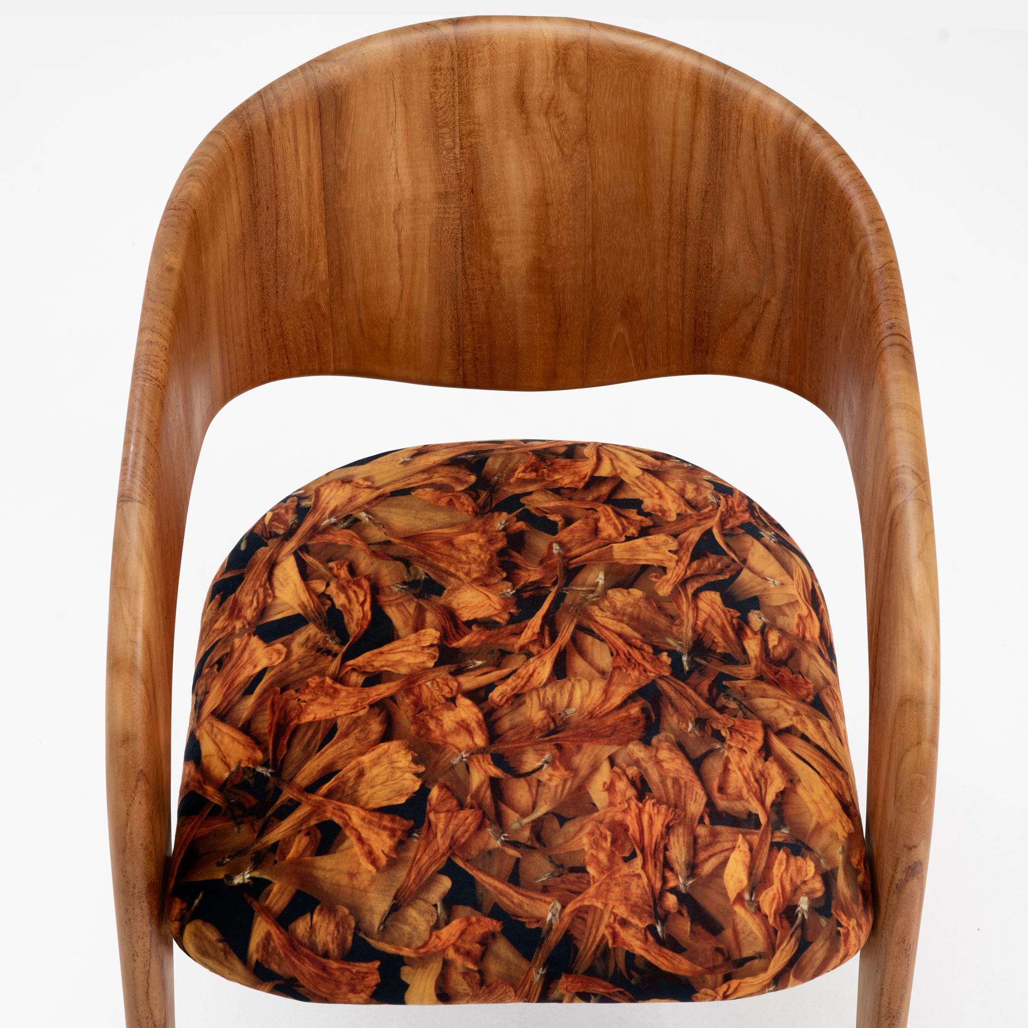 Australian Papaya Eater • Hand-Carved Solid Wood Chair by Odditi For Sale