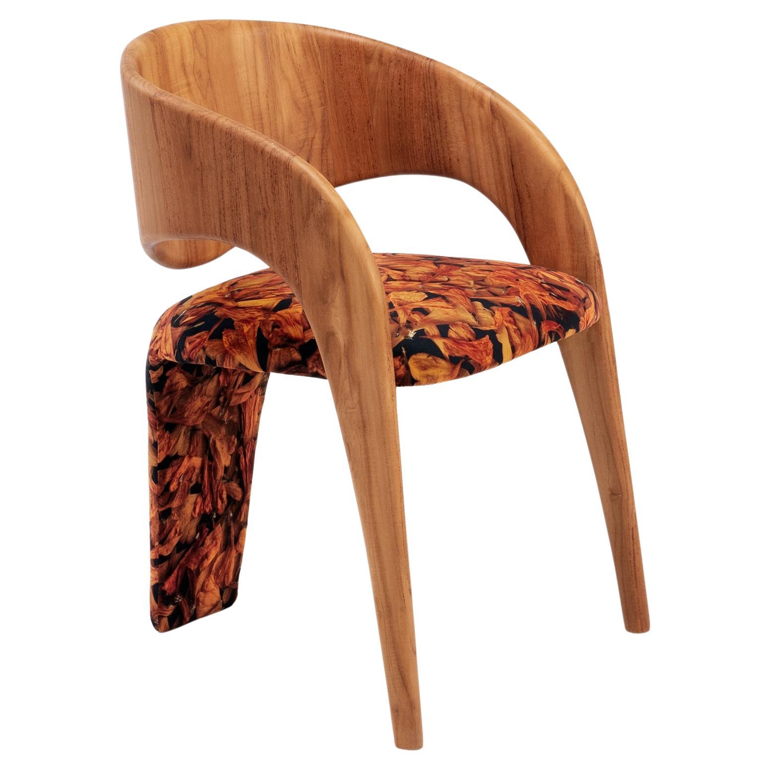 Papaya Eater • Hand-Carved Solid Wood Chair by Odditi For Sale