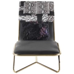 Papeete Chaiselongue aus Leder von Roberto Cavalli Home Interiors, 21. Jahrhundert