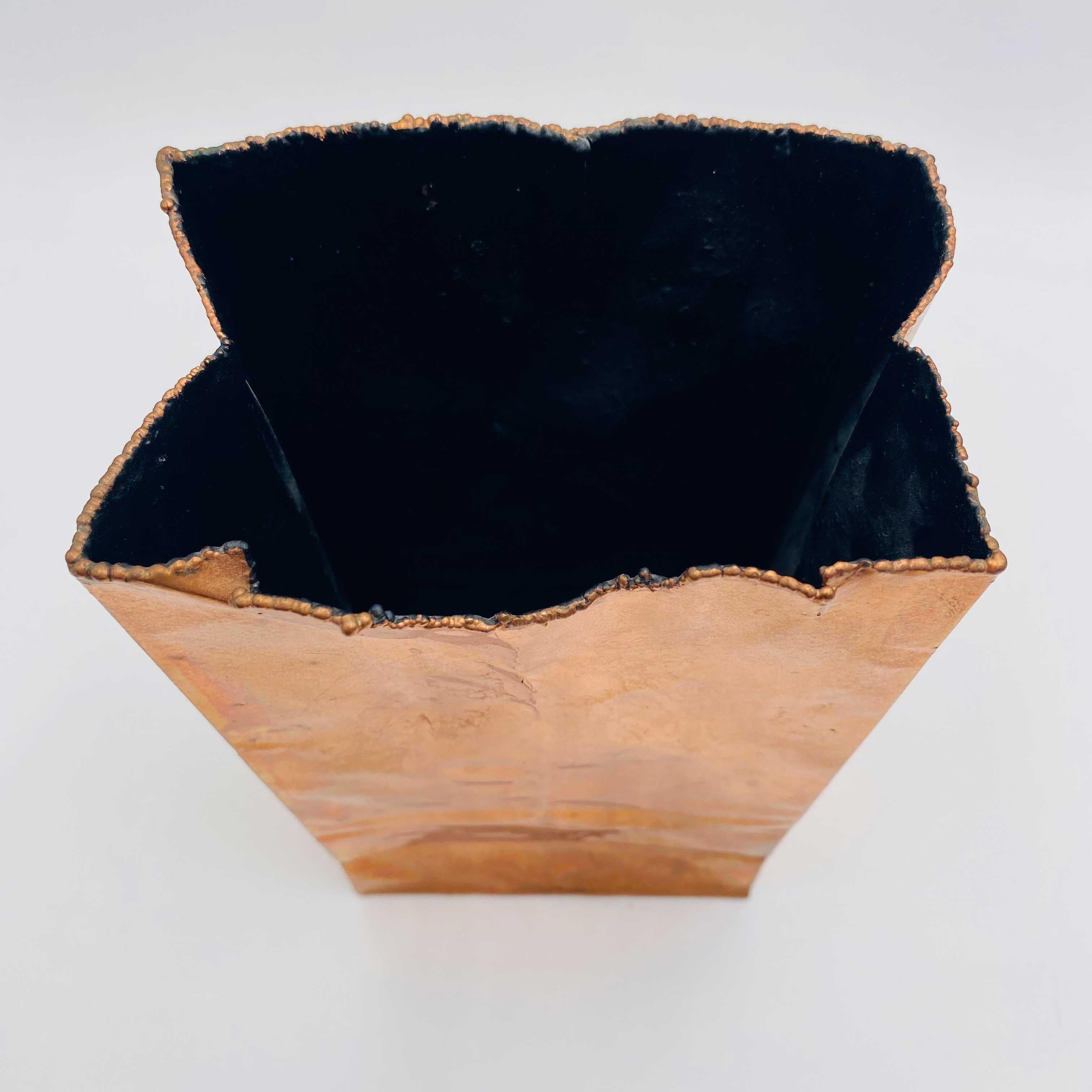 Paper Bag Vase Metal Sculpture by California Bronze 3