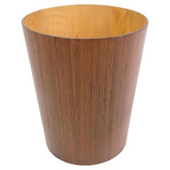 Used Paper basket In Teak Designed By Servex, Made in Sweden From 1960s