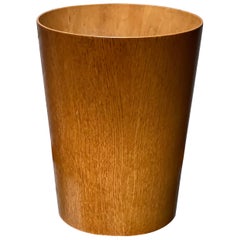 Paper Basket Oak, Birch Martin Aberg Sweden Servex 1950s, Elegant and Minimal