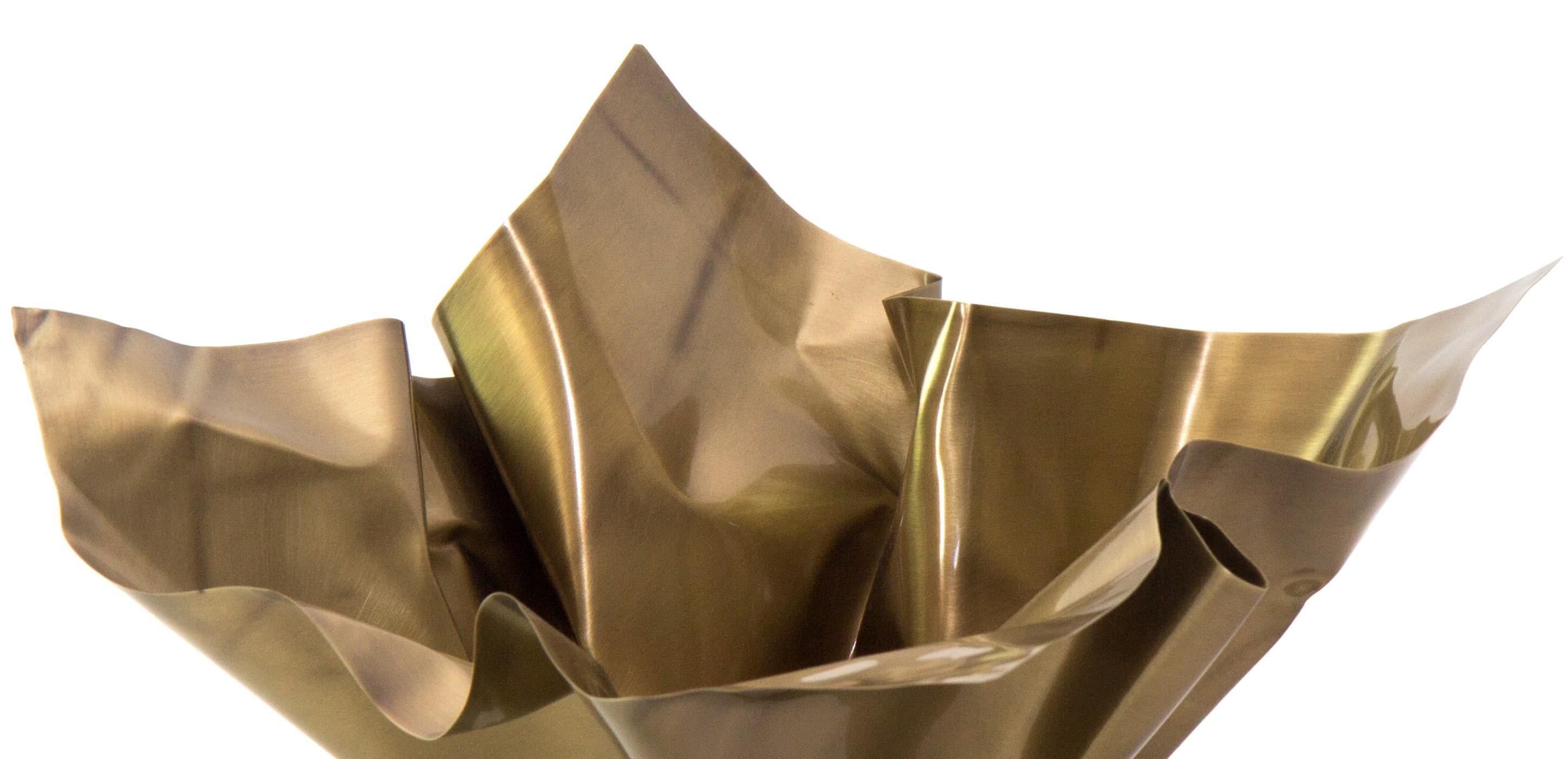 Other Paper Brass Bowl I by Gentner Design For Sale