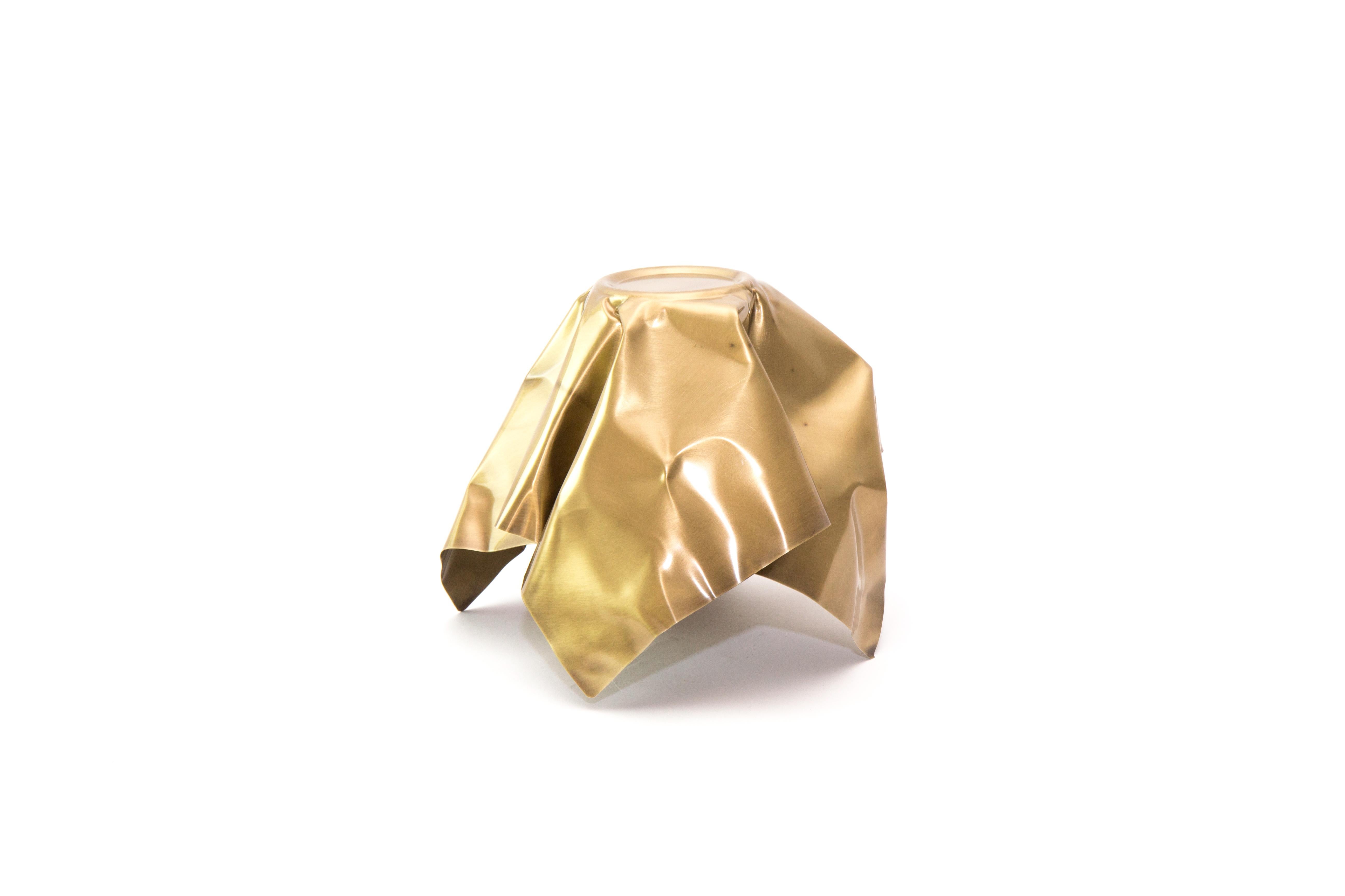 Americano Paper Brass Bowl II di Gentner Design in vendita