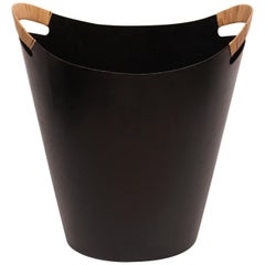 Paper Bucket in Black Metal with Papercord by Finn Juhl and Grethe Kornerup-Bang