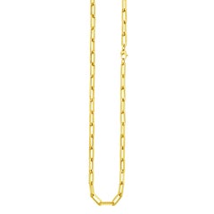 Paper Clip 14K Yellow Gold Necklace 5.3mm
