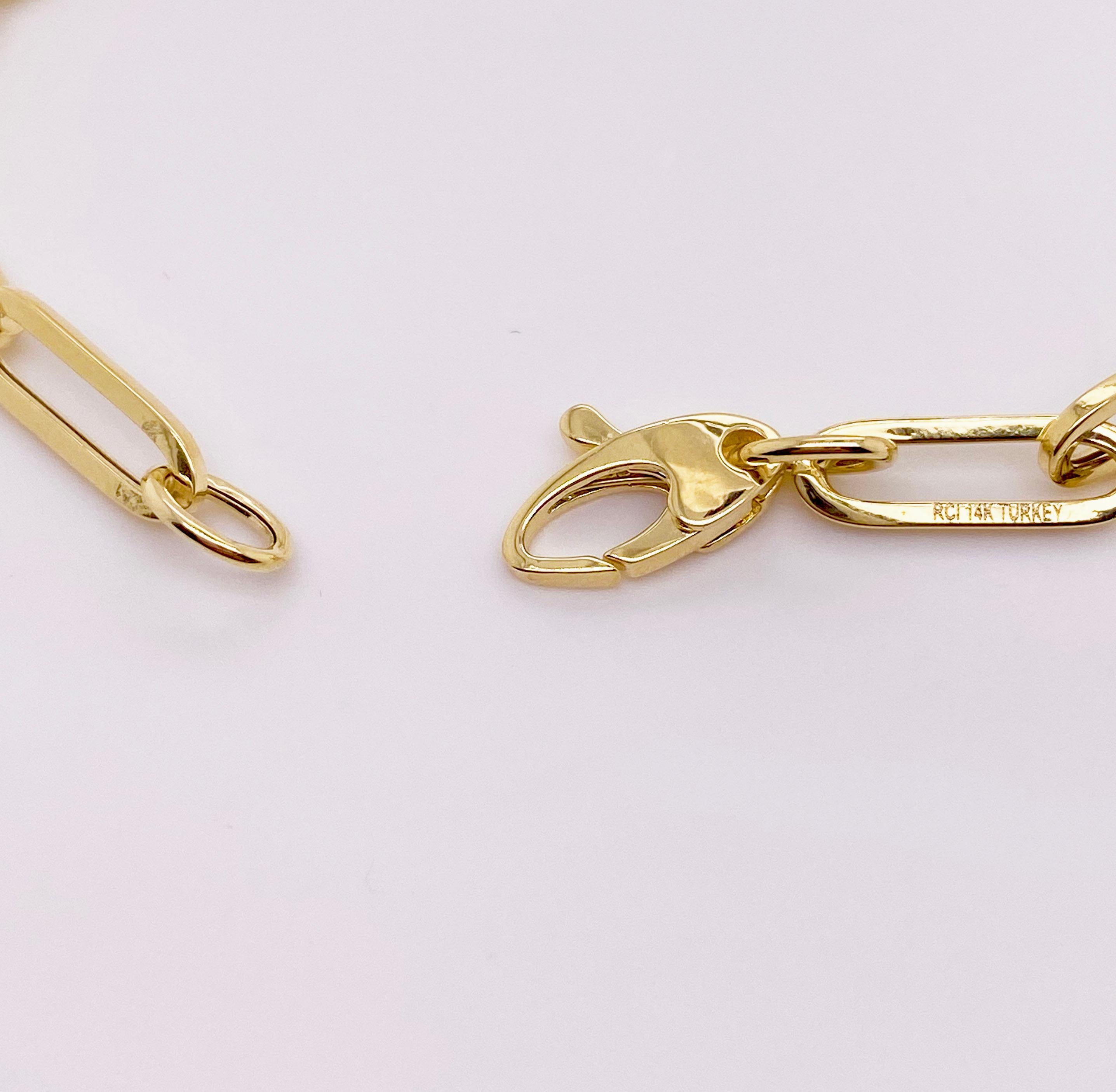 Contemporain Bracelet en or jaune avec trombones en vente