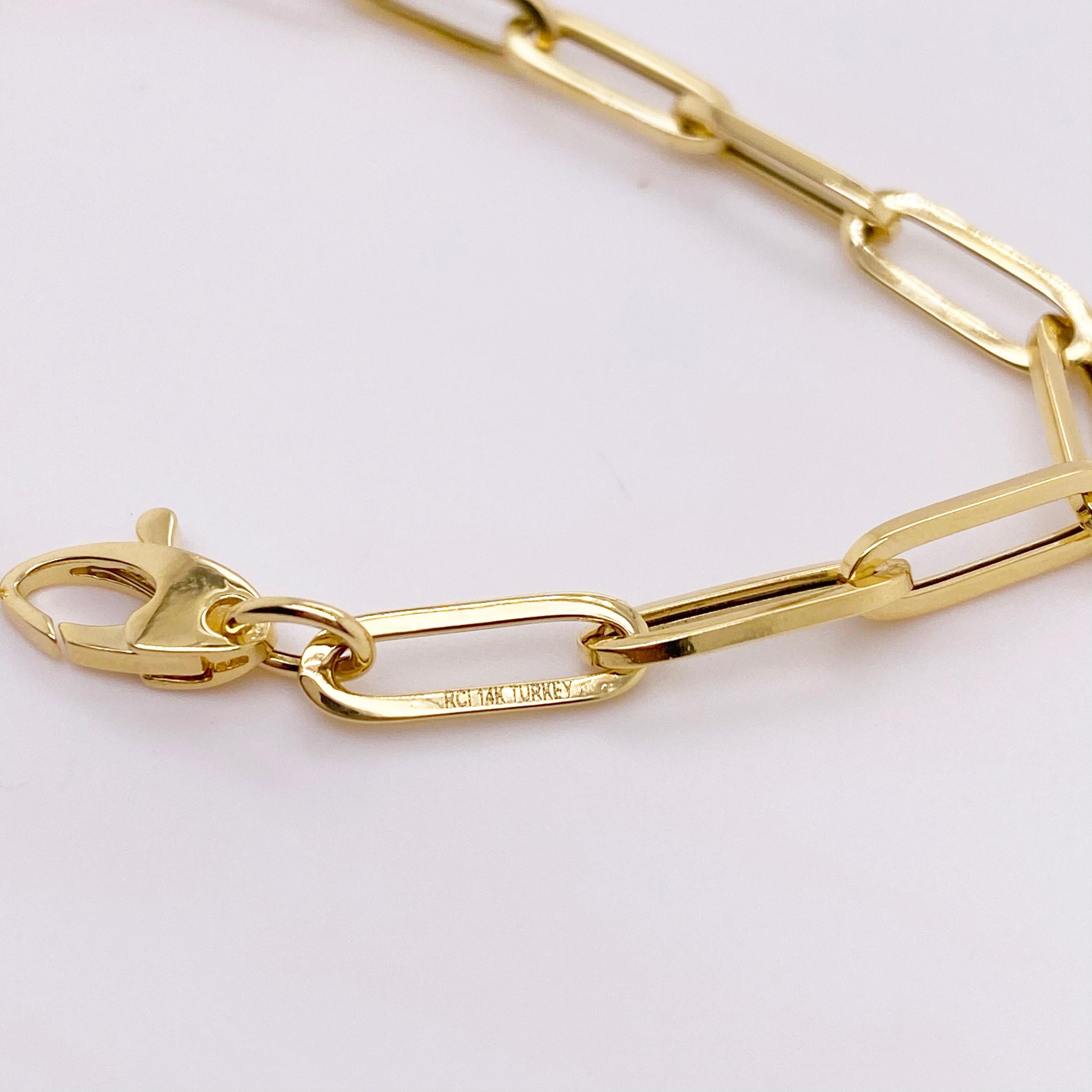 Bracelet en or jaune avec trombones Neuf - En vente à Austin, TX