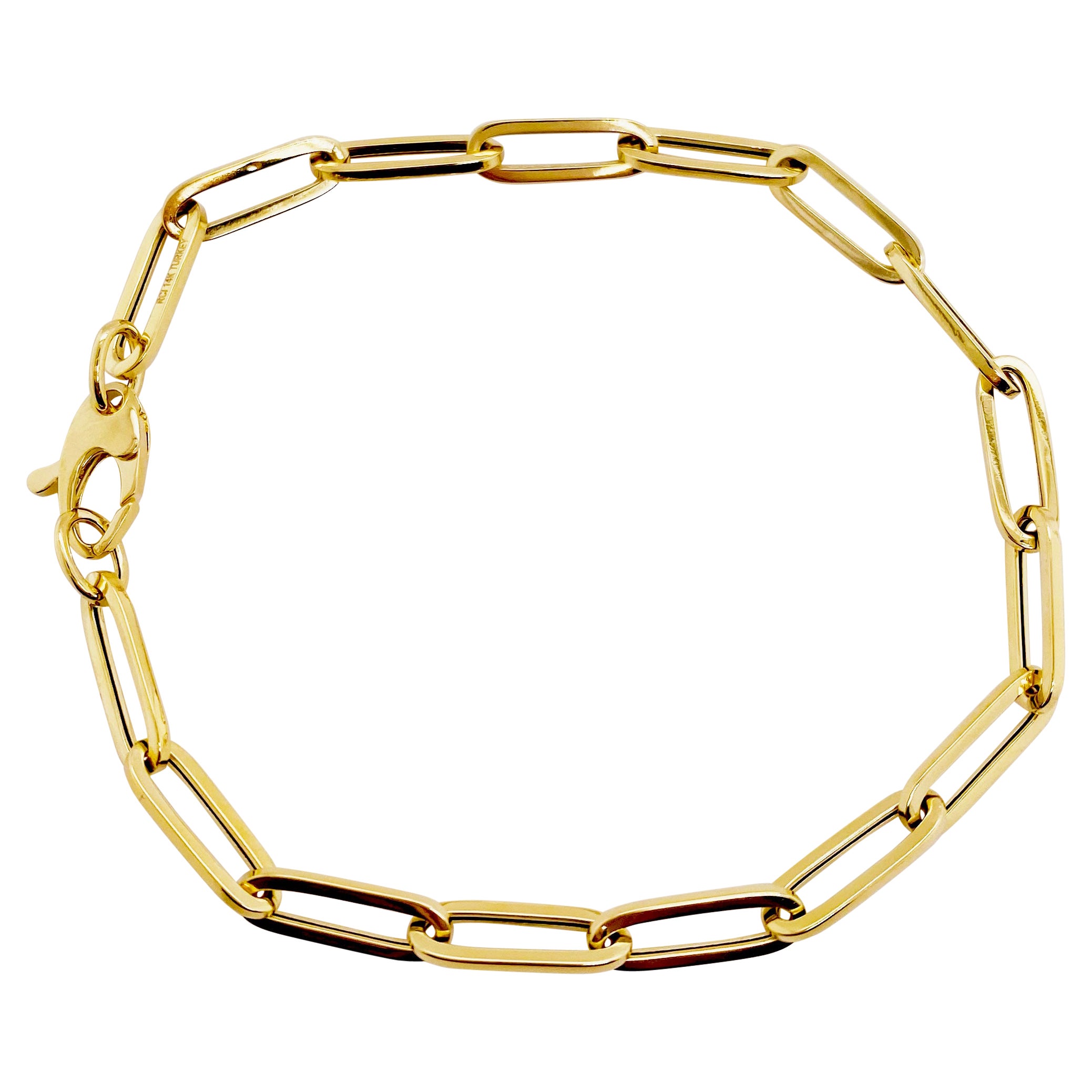 Pulsera Portapapeles de Oro Amarillo
