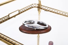 Paper Clip by Franzi in Leather and Steel, Gucci Style, Italy, 1970s