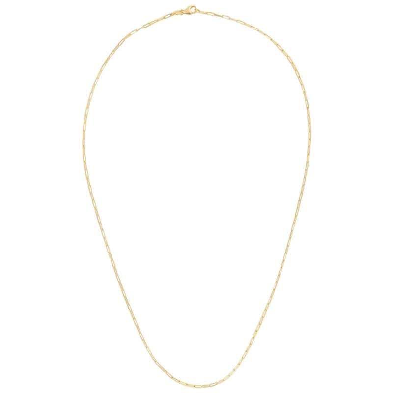Paper Clip Chain, 14k Yellow Gold, 2.5 mm wide, 18 inches long, Sturdy