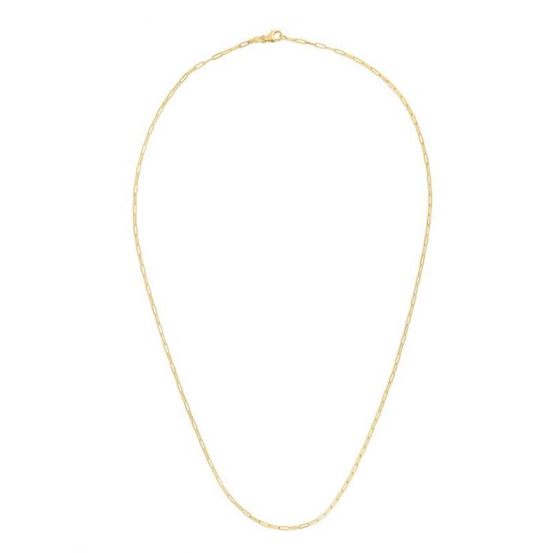 gold paper clip necklace 16 inch
