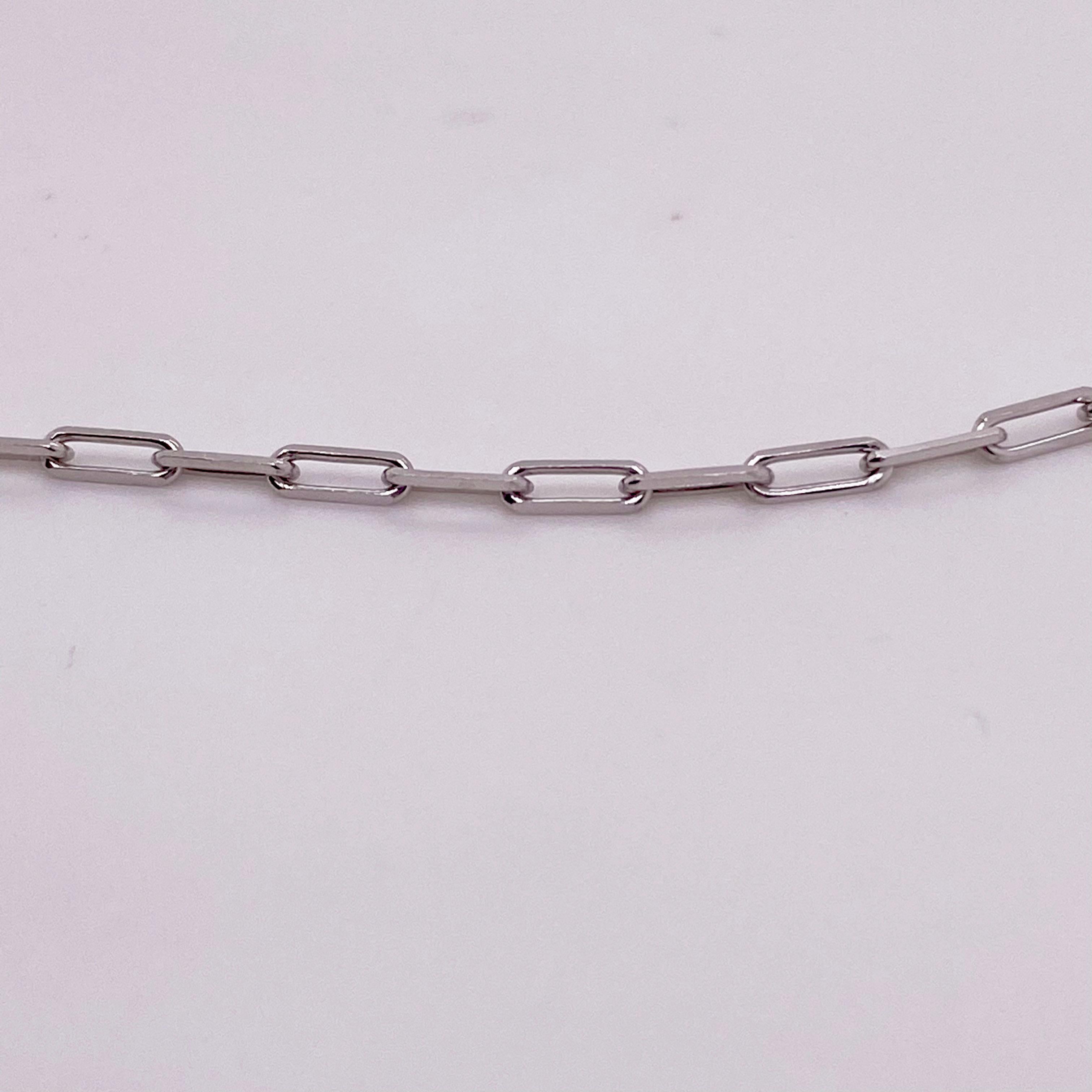 Papierklammer-Halskette aus Sterlingsilber, Papierklammer-Halskette (Zeitgenössisch) im Angebot