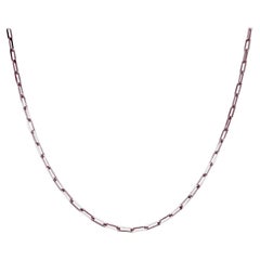 Used Paper Clip Necklace in Sterling Silver, Paperclip Chain