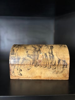 Caja forrada de papel diseño clásico años 50