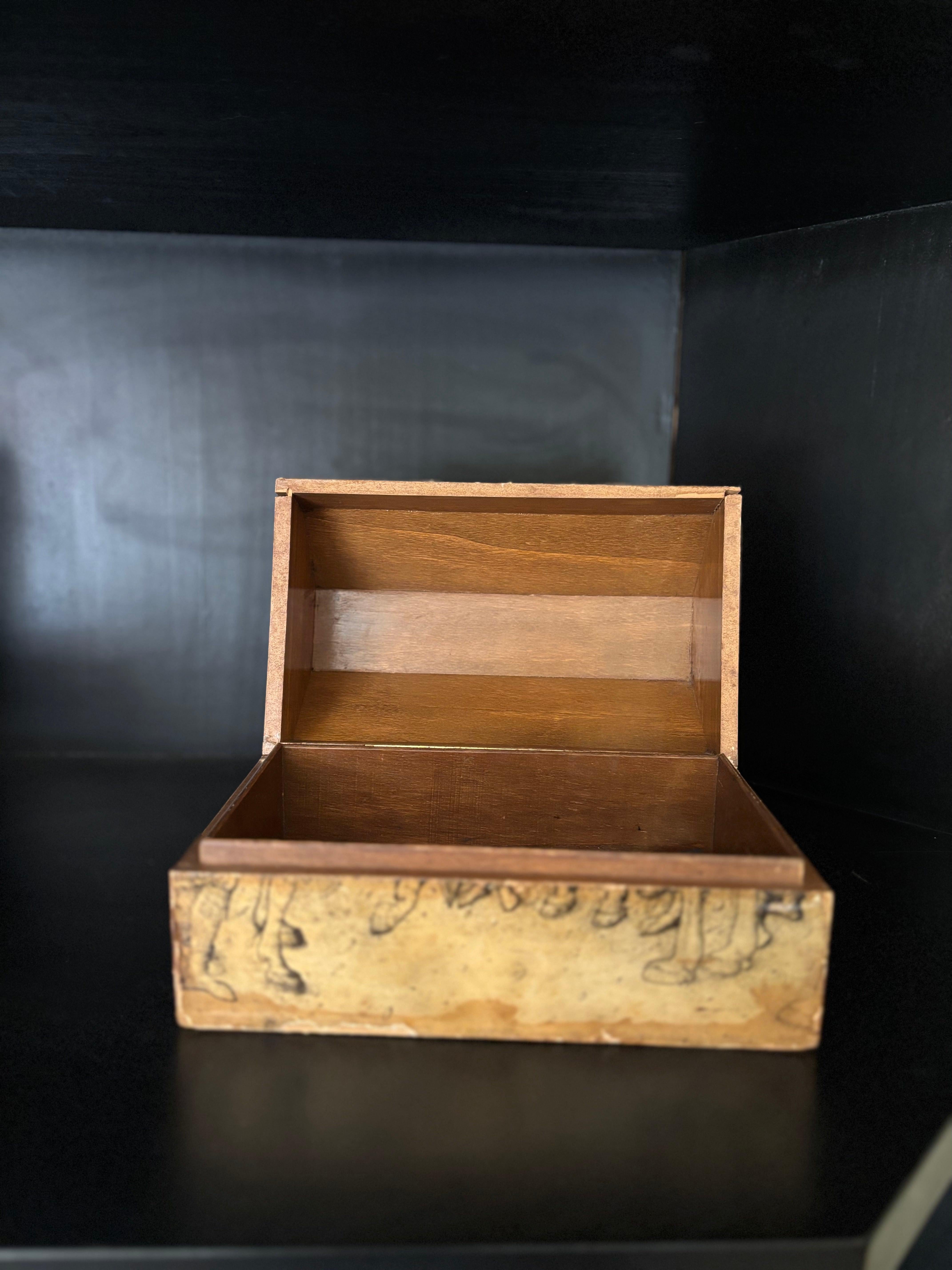 Paper covered box 1950's classic design For Sale 1