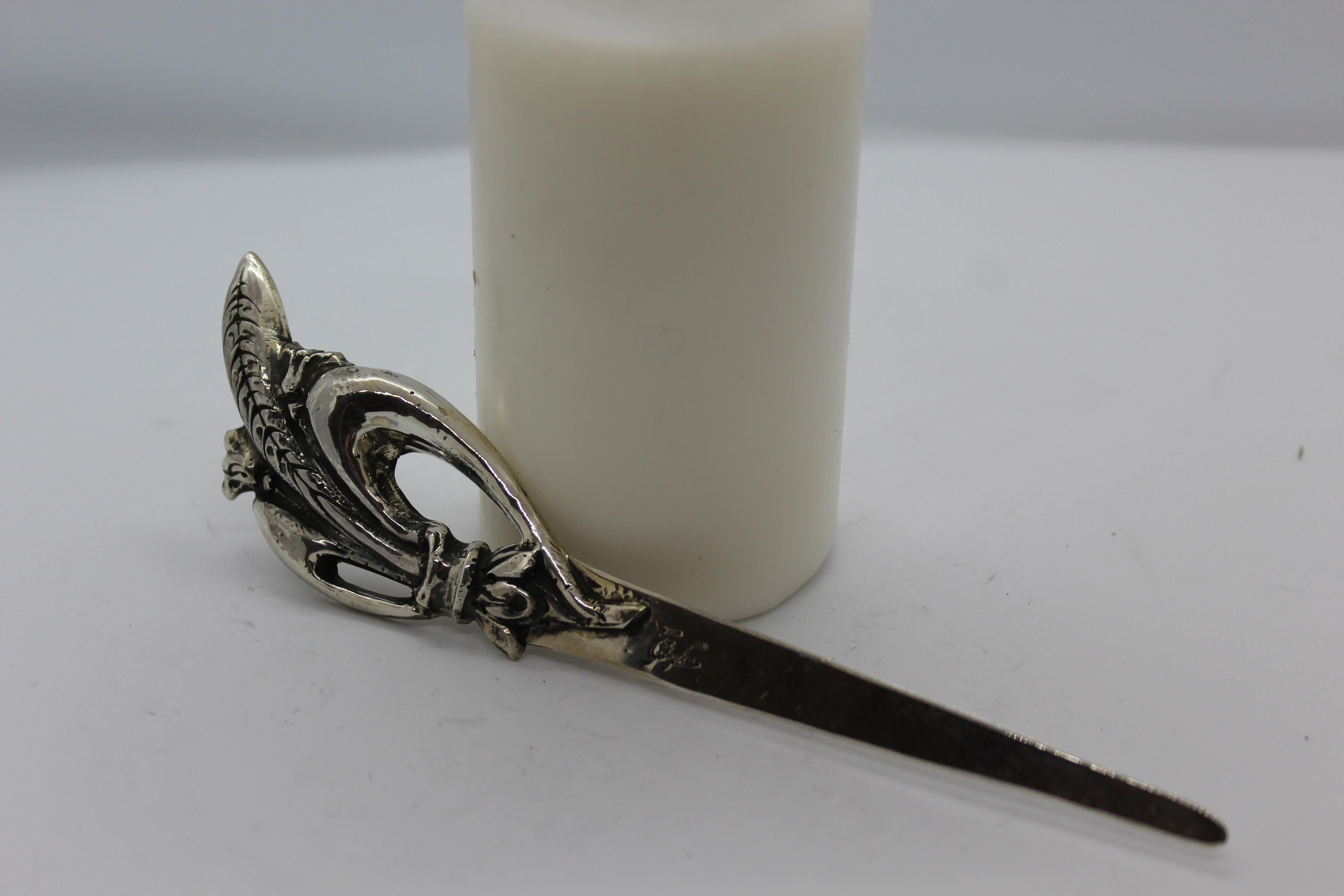 Cortador de Papel, Plata de Ley, Bonito Diseño, Regalo de Alta Gama  Hecho a mano, Italia en venta 2