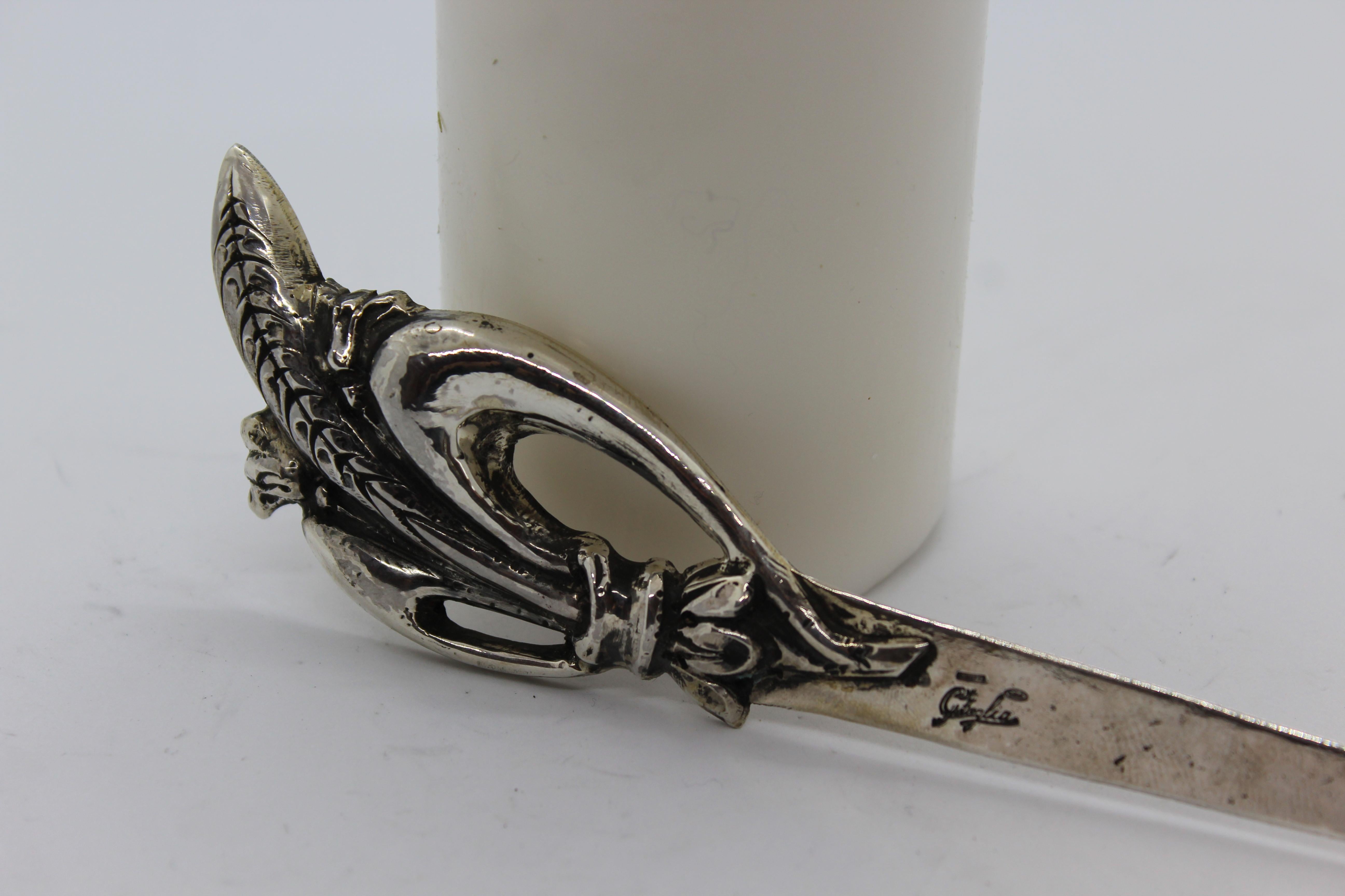 Cortador de Papel, Plata de Ley, Bonito Diseño, Regalo de Alta Gama  Hecho a mano, Italia en venta 4