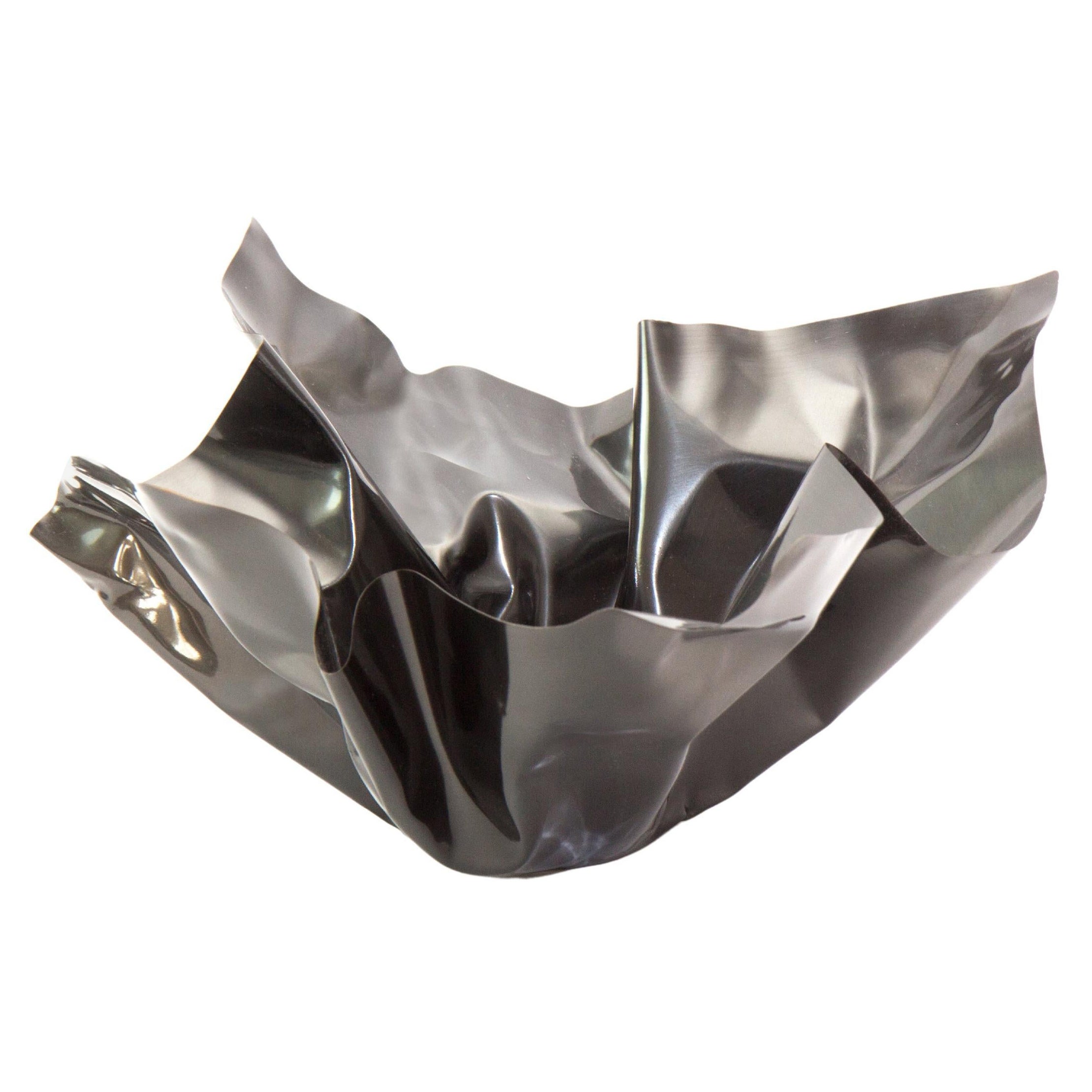 Paper Darkened Brass Bowl I par Gentner Design en vente