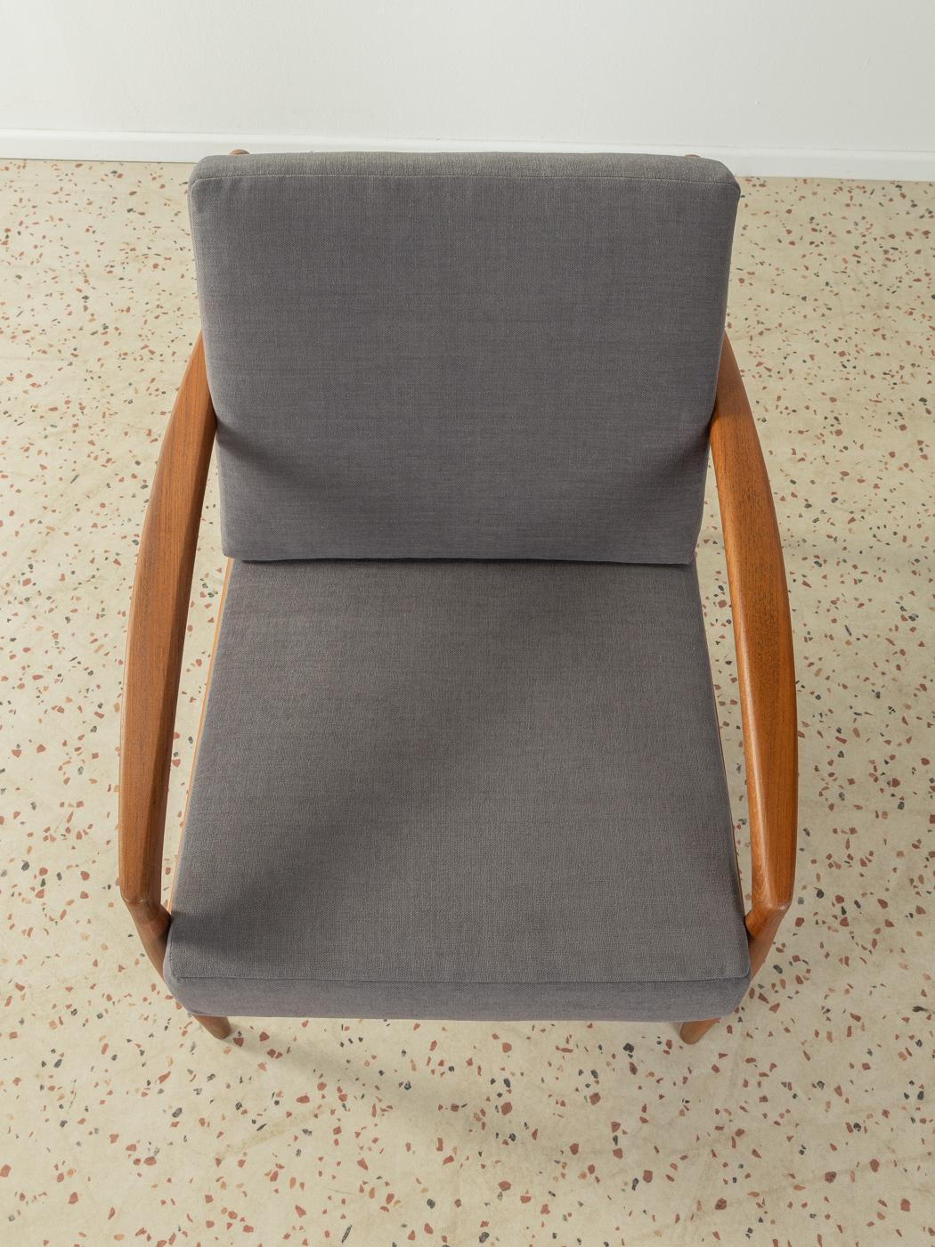 Upholstery Paper Knife Chair by Kai Kristiansen for Magnus Olesen, Made in Denmark