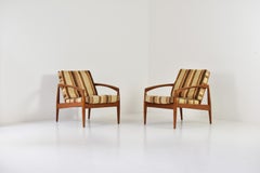 Fauteuils de salon en forme de couteau à papier de Kai Kristiansen pour Magnus Olesen, Danemark 1955